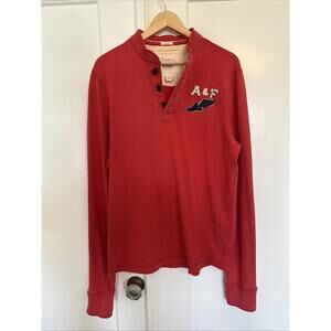 Vintage A&F Abercrombie & fitch Long Sleeve Henley muscle Shirt y2k XXL Rare